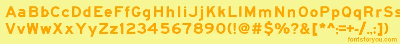 Roadgeek2005SeriesEm Font – Orange Fonts on Yellow Background