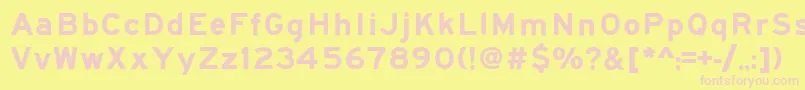 Roadgeek2005SeriesEm Font – Pink Fonts on Yellow Background