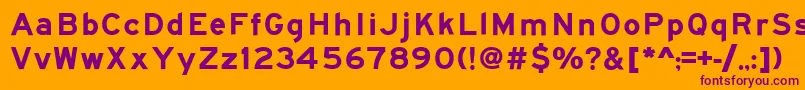 Roadgeek2005SeriesEm Font – Purple Fonts on Orange Background