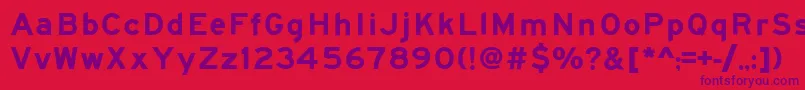 Roadgeek2005SeriesEm Font – Purple Fonts on Red Background