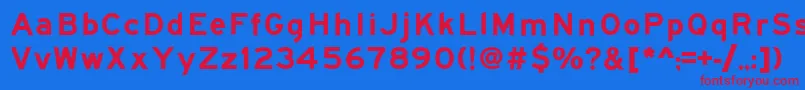 Roadgeek2005SeriesEm Font – Red Fonts on Blue Background