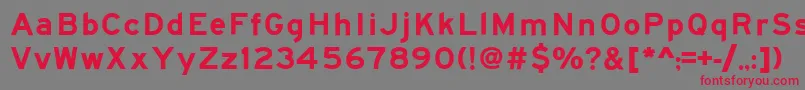 Roadgeek2005SeriesEm Font – Red Fonts on Gray Background