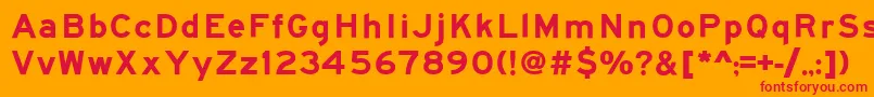 Roadgeek2005SeriesEm Font – Red Fonts on Orange Background