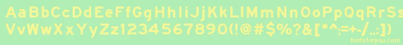 Roadgeek2005SeriesEm Font – Yellow Fonts on Green Background