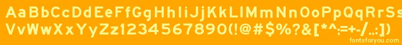 Roadgeek2005SeriesEm Font – Yellow Fonts on Orange Background
