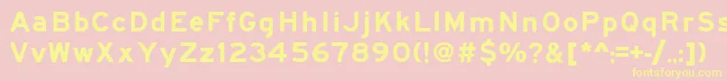 Roadgeek2005SeriesEm Font – Yellow Fonts on Pink Background