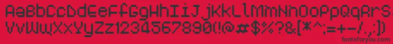 Pixelogist Font – Black Fonts on Red Background