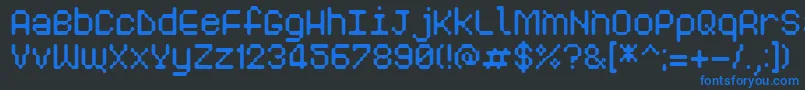 Pixelogist Font – Blue Fonts on Black Background