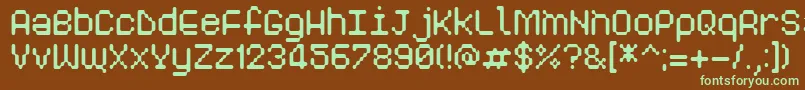 Шрифт Pixelogist – зелёные шрифты на коричневом фоне