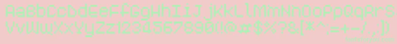 Pixelogist Font – Green Fonts on Pink Background