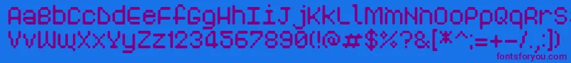 Pixelogist Font – Purple Fonts on Blue Background