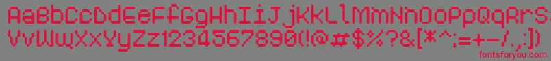 Pixelogist Font – Red Fonts on Gray Background