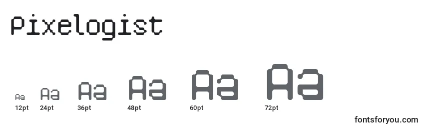 Размеры шрифта Pixelogist