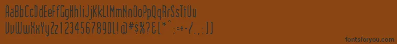 Weitere Informationen zur InstitutionRegular-Schriftart InstitutionRegular-Schriftart – Schwarze Schriften auf braunem Hintergrund