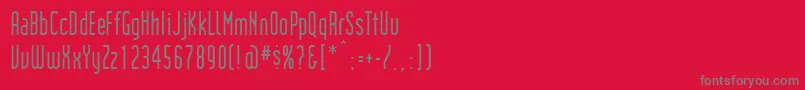 フォントInstitutionRegular – 赤い背景に灰色の文字