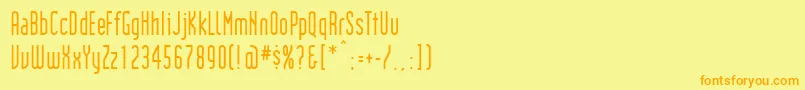 InstitutionRegular Font – Orange Fonts on Yellow Background