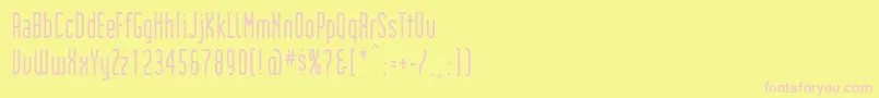 InstitutionRegular Font – Pink Fonts on Yellow Background