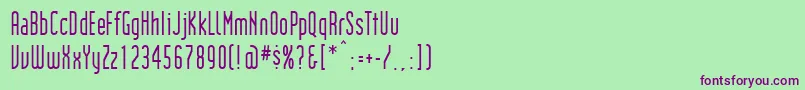 InstitutionRegular Font – Purple Fonts on Green Background
