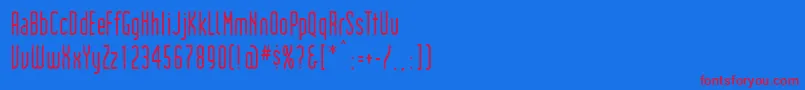 InstitutionRegular Font – Red Fonts on Blue Background