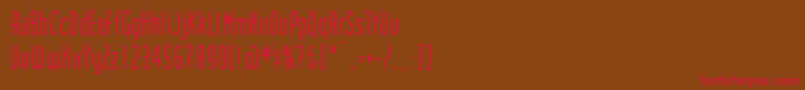 InstitutionRegular Font – Red Fonts on Brown Background