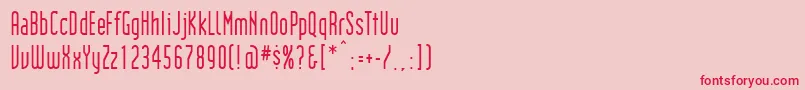 フォントInstitutionRegular – ピンクの背景に赤い文字