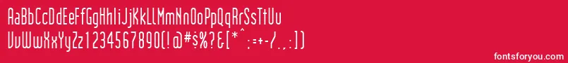 InstitutionRegular Font – White Fonts on Red Background