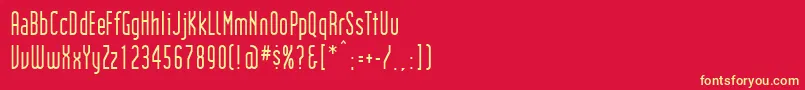 InstitutionRegular Font – Yellow Fonts on Red Background