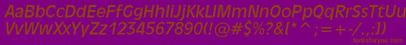 Incised901ItalicBt Font – Brown Fonts on Purple Background