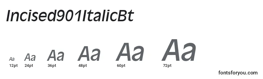 Incised901ItalicBt Font Sizes