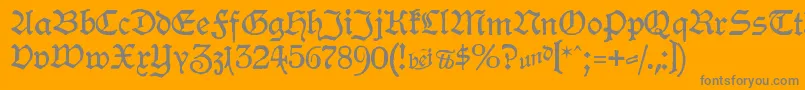 Шрифт HamburgerSchwabacher – серые шрифты на оранжевом фоне