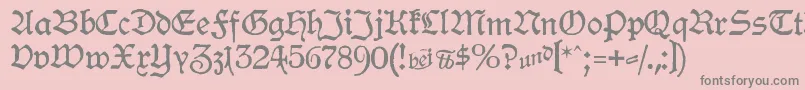 HamburgerSchwabacher Font – Gray Fonts on Pink Background