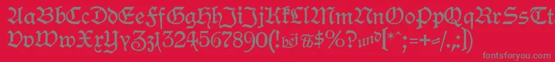 HamburgerSchwabacher Font – Gray Fonts on Red Background