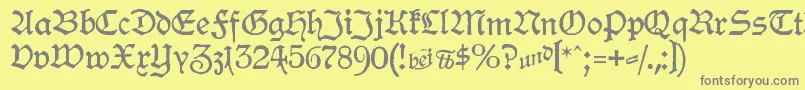 HamburgerSchwabacher Font – Gray Fonts on Yellow Background