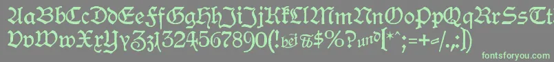 HamburgerSchwabacher Font – Green Fonts on Gray Background