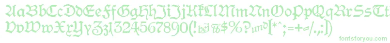 Шрифт HamburgerSchwabacher – зелёные шрифты на белом фоне
