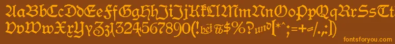 Шрифт HamburgerSchwabacher – оранжевые шрифты на коричневом фоне