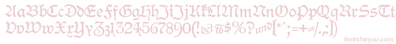 Czcionka HamburgerSchwabacher – różowe czcionki na białym tle