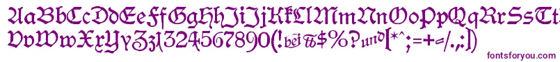 Шрифт HamburgerSchwabacher – фиолетовые шрифты