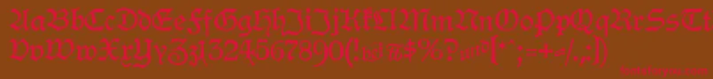 HamburgerSchwabacher Font – Red Fonts on Brown Background