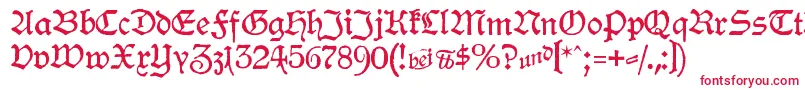 Шрифт HamburgerSchwabacher – красные шрифты