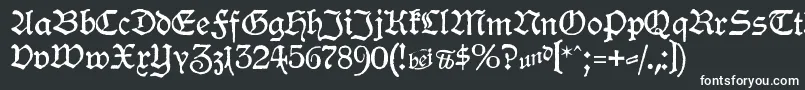 Шрифт HamburgerSchwabacher – белые шрифты на чёрном фоне