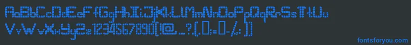 Pangolin Font – Blue Fonts on Black Background