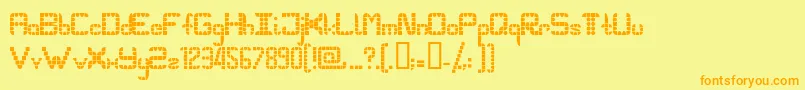 Pangolin Font – Orange Fonts on Yellow Background