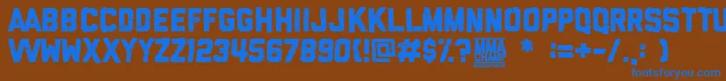 MmaChamp Font – Blue Fonts on Brown Background