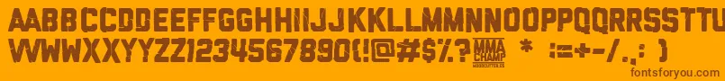 MmaChamp Font – Brown Fonts on Orange Background