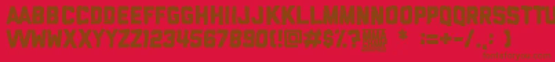 MmaChamp Font – Brown Fonts on Red Background
