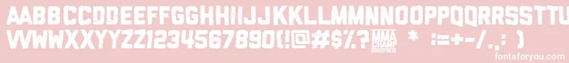 MmaChamp Font – White Fonts on Pink Background