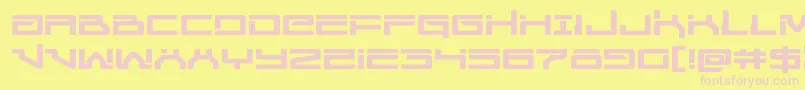 Unitedplanetsexpand Font – Pink Fonts on Yellow Background