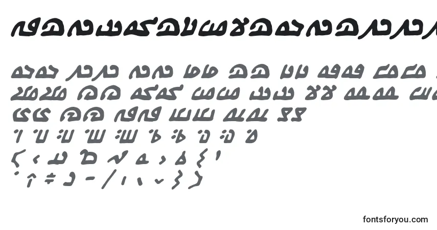 A fonte WecomeinpeacebbBi (114823) – alfabeto, números, caracteres especiais