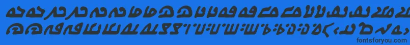 WecomeinpeacebbBi Font – Black Fonts on Blue Background